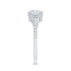8 MM Lab Grown Diamond Retro Engagement Ring
