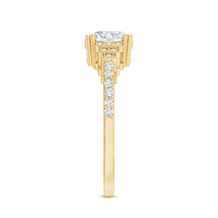 8 MM Lab Grown Diamond Retro Engagement Ring