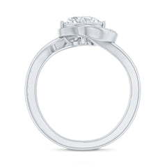7 MM Lab Grown Diamond Unique Engagement Ring For Her