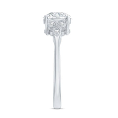8 MM Round Lab Grown Diamond Vine Engagement Ring