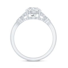 8 MM Round Lab Grown Diamond Vine Engagement Ring
