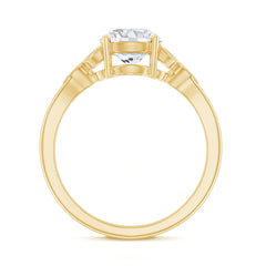 8 MM Round Lab Grown Diamond Vine Engagement Ring