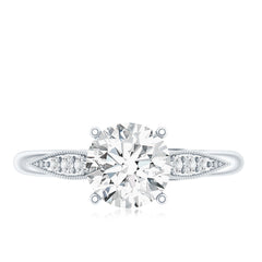 Certified Lab Grown Diamond 8MM Classic Engagement Ring
