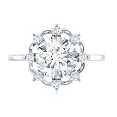 8 MM Lab Grown Diamond Statement Engagement Ring