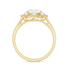 8 MM Lab Grown Diamond Statement Engagement Ring