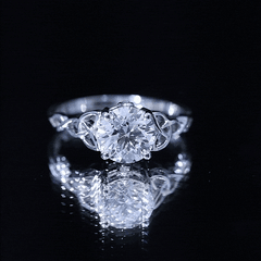 Certified 8 MM Round Lab Grown Diamond Celtic Engagement Ring