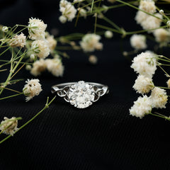 Certified 8 MM Round Lab Grown Diamond Celtic Engagement Ring