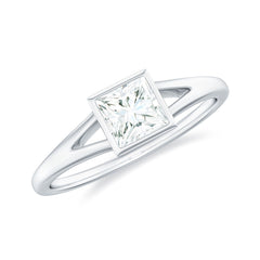 Certified Lab Grown Diamond 5 MM Solitaire Promise Ring