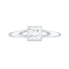 Certified Lab Grown Diamond 5 MM Solitaire Promise Ring
