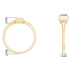 Certified Lab Grown Diamond 5 MM Solitaire Promise Ring