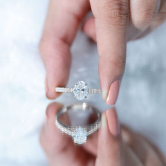 Certified Lab Grown Diamond 2 Carat Engagement Ring With Side Stones