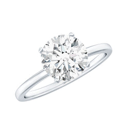 Certified 8 MM Round Lab Grown Diamond 4 Prong Engagement Ring