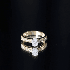Certified 5X7 MM Oval Lab Grown Diamond Vintage Inspired Engagement Ring