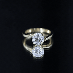 1 Carat Lab Grown Diamond Bypass Engagement Ring
