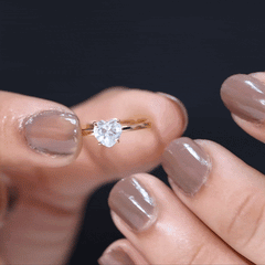 Certified 7 MM Lab Grown Diamond Heart Engagement Ring