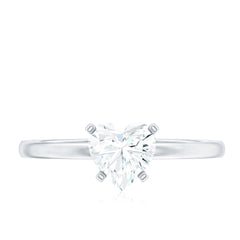 Certified 7 MM Lab Grown Diamond Heart Engagement Ring
