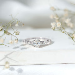 6X8 MM Oval Cut Lab Diamond Solitaire Engagement Ring