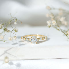 6X8 MM Oval Cut Lab Diamond Solitaire Engagement Ring