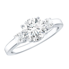 3 Stone Lab Grown Diamond Engagement Ring for Women