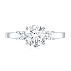 3 Stone Lab Grown Diamond Engagement Ring for Women