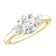 3 Stone Lab Grown Diamond Engagement Ring for Women