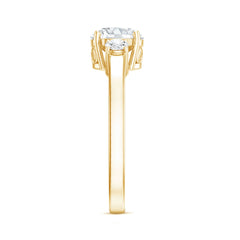 3 Stone Lab Grown Diamond Engagement Ring for Women