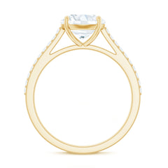 Solitaire Lab Grown Diamond Ring with Side Stones for Women