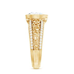 Certified Lab Created Diamond Antique Engagement Ring for Women