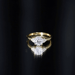 Classic Lab Diamond Circle Engagement Ring With Certificate