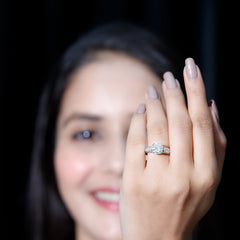 Lab Grown Diamond Antique Looking Engagement Ring