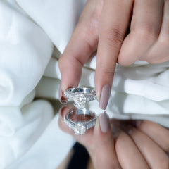 Lab Grown Diamond Antique Looking Engagement Ring