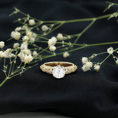 Lab Grown Diamond Antique Looking Engagement Ring