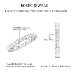Lab Created Diamond Full Eternity Band Ring for Women