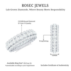 Certified Lab Grown Diamond Eternity Wedding Band for Her