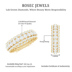 Certified Lab Grown Diamond Eternity Wedding Band for Her