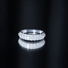 Certified Diamond Half Eternity Anniversary Ring