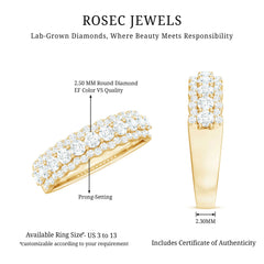 Certified Diamond Half Eternity Anniversary Ring