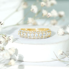 Certified Diamond Half Eternity Anniversary Ring