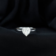 1 Carat Diamond Heart Ring For Women