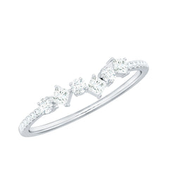 Minimalist Lab Grown Diamond Half Eternity Ring
