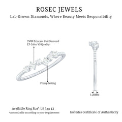 Minimalist Lab Grown Diamond Half Eternity Ring