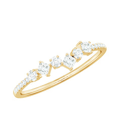 Minimalist Lab Grown Diamond Half Eternity Ring