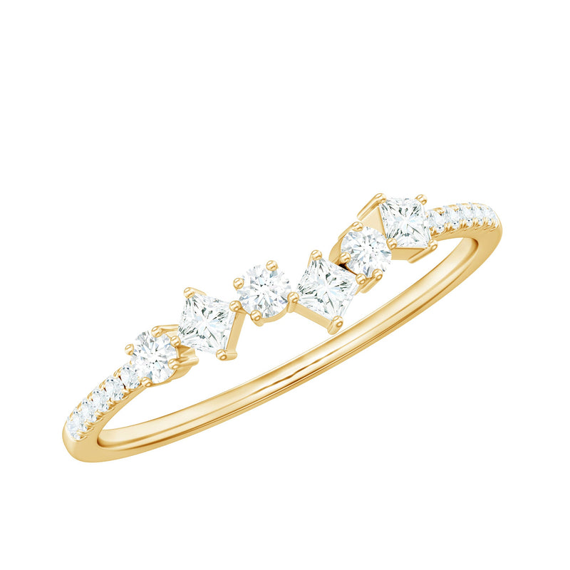 Minimalist Lab Grown Diamond Half Eternity Ring