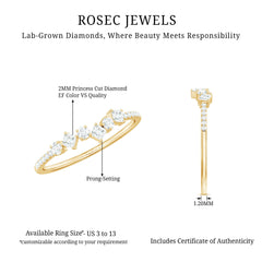 Minimalist Lab Grown Diamond Half Eternity Ring