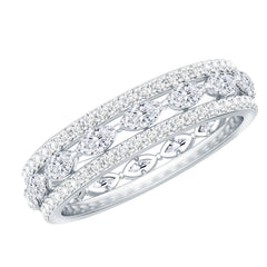 Certified Lab Grown Diamond Designer Wedding Band