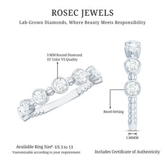 Bezel Set Lab Grown Diamond Wedding Anniversary Band