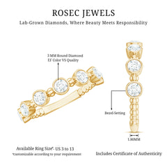 Bezel Set Lab Grown Diamond Wedding Anniversary Band