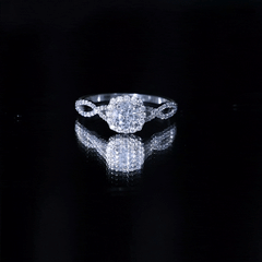 Classic Lab Grown Diamond Criss Cross Engagement Ring