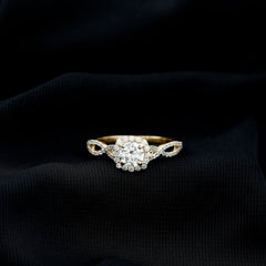 Classic Lab Grown Diamond Criss Cross Engagement Ring