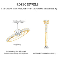 Certified Lab Grown Diamond Simple Solitaire Ring